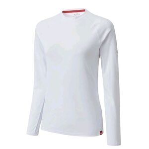 Gill UV Tec Crewneck White Long Sleeve Sun Protection Tee Womens NEW Size 12